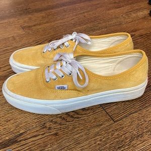 Yellow (mustard) color suede Vans